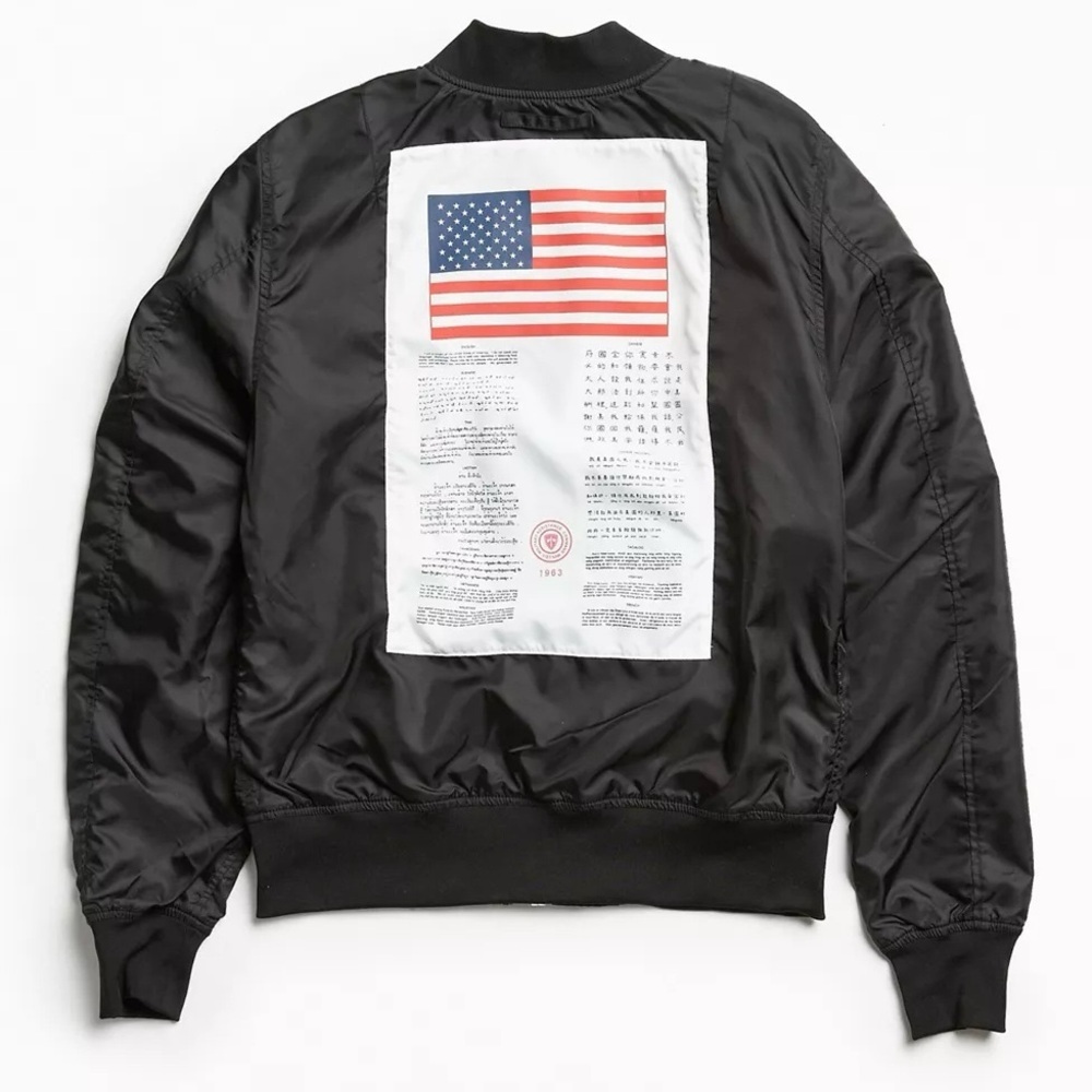 Alpha Industries Size XS Reversible MA-1 Bomber Jacket in Black